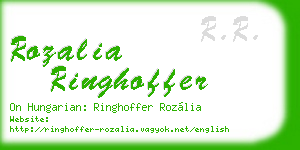 rozalia ringhoffer business card