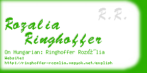 rozalia ringhoffer business card